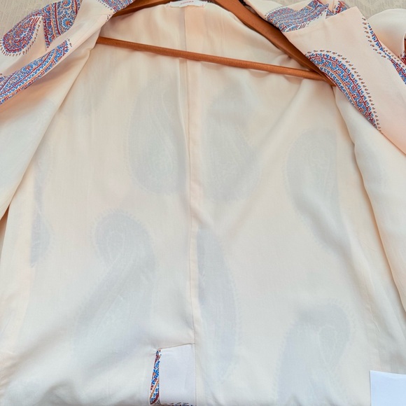 Xirena Rowe Paisley Print Women's Blazer in Ivory 100% Silk NWOT Size XL - Picture 7 of 9